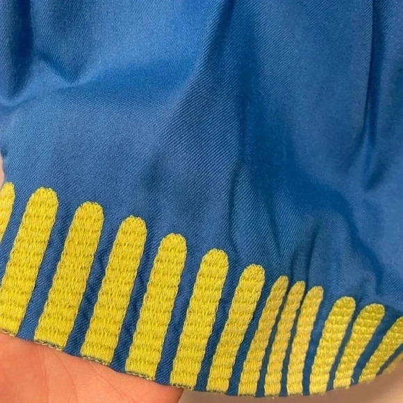 Mara Hoffman Blue Strapless Boho Embroidered Dress Women’s Size 0 Tie Back - Picture 6 of 8